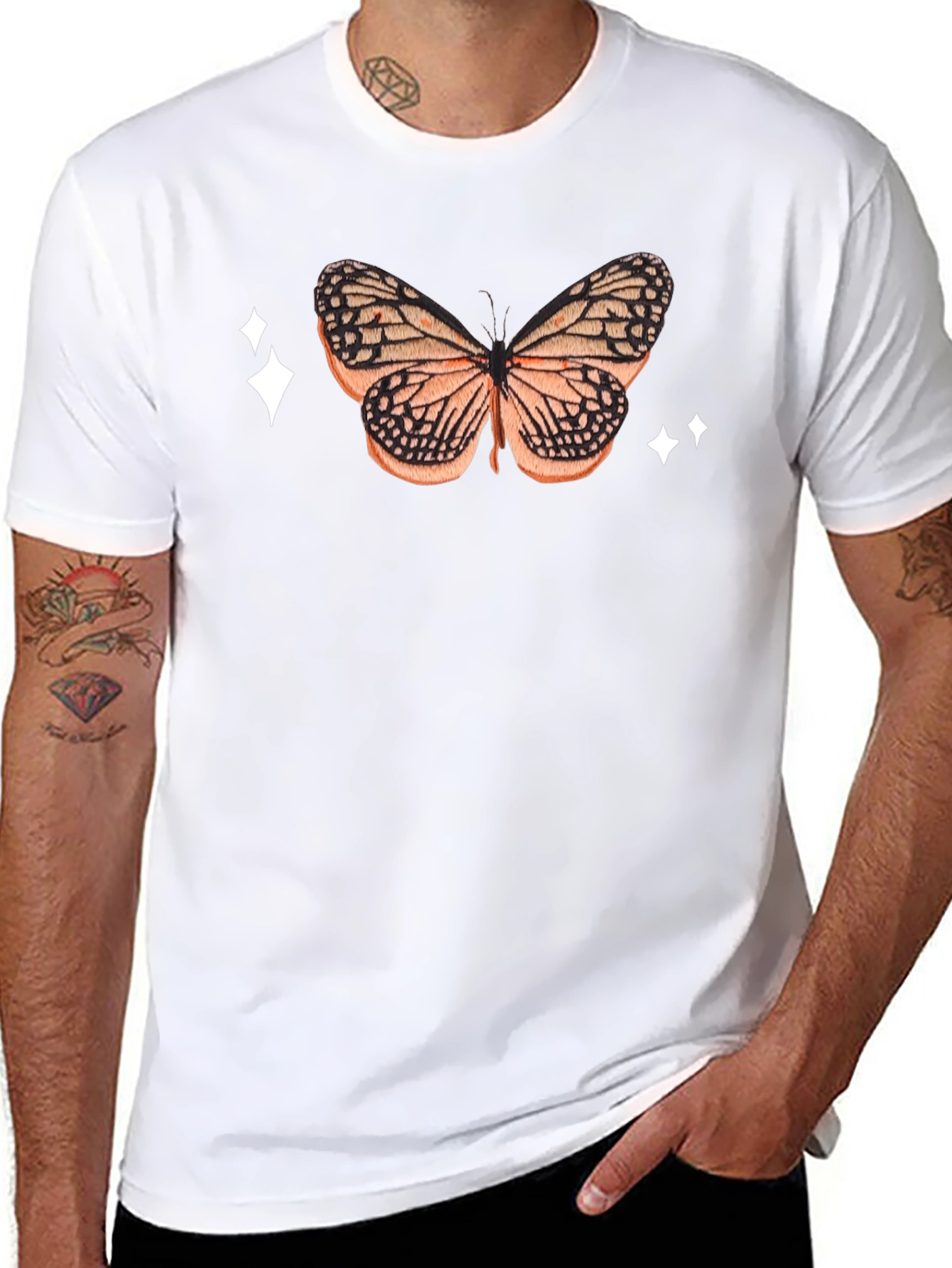 Butterfly Graphic Black Tee