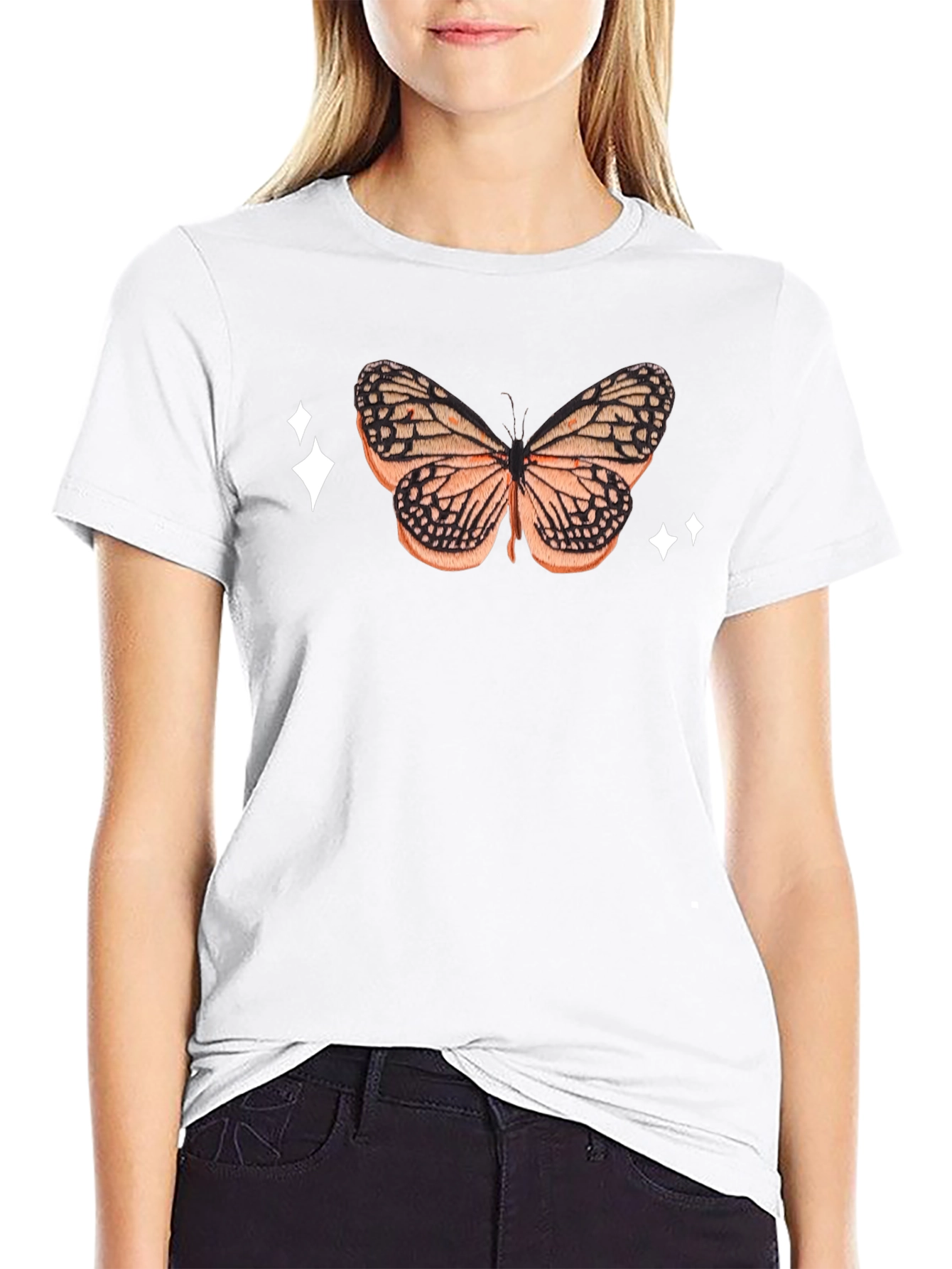 Butterfly Graphic Black Tee