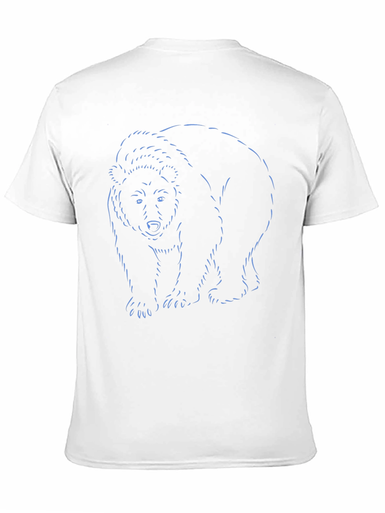 Bear Outline Graphic Black T-Shirt
