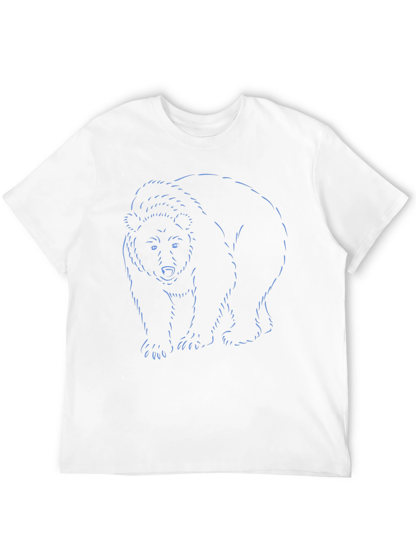 Bear Outline Graphic Black T-Shirt