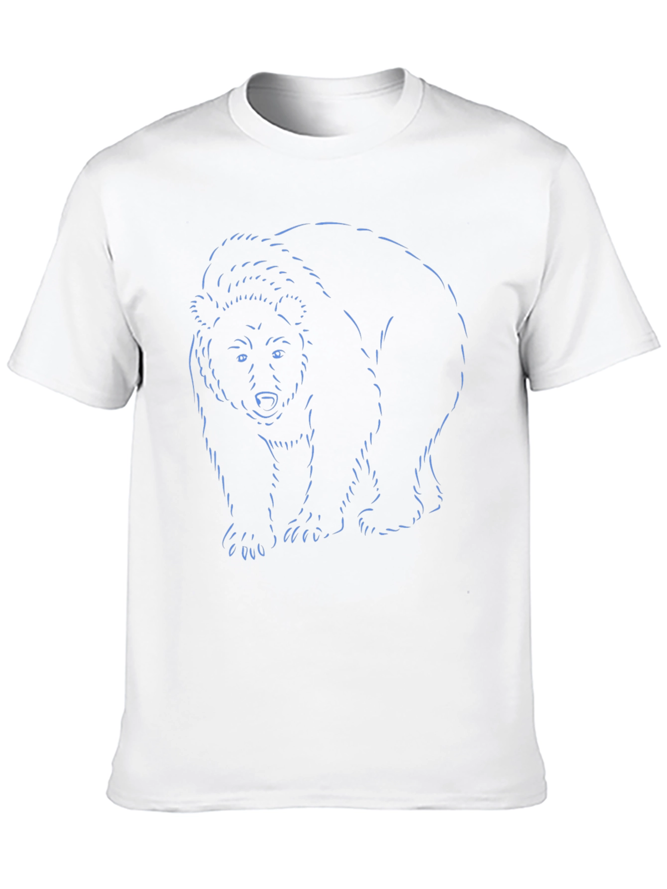 Bear Outline Graphic Black T-Shirt