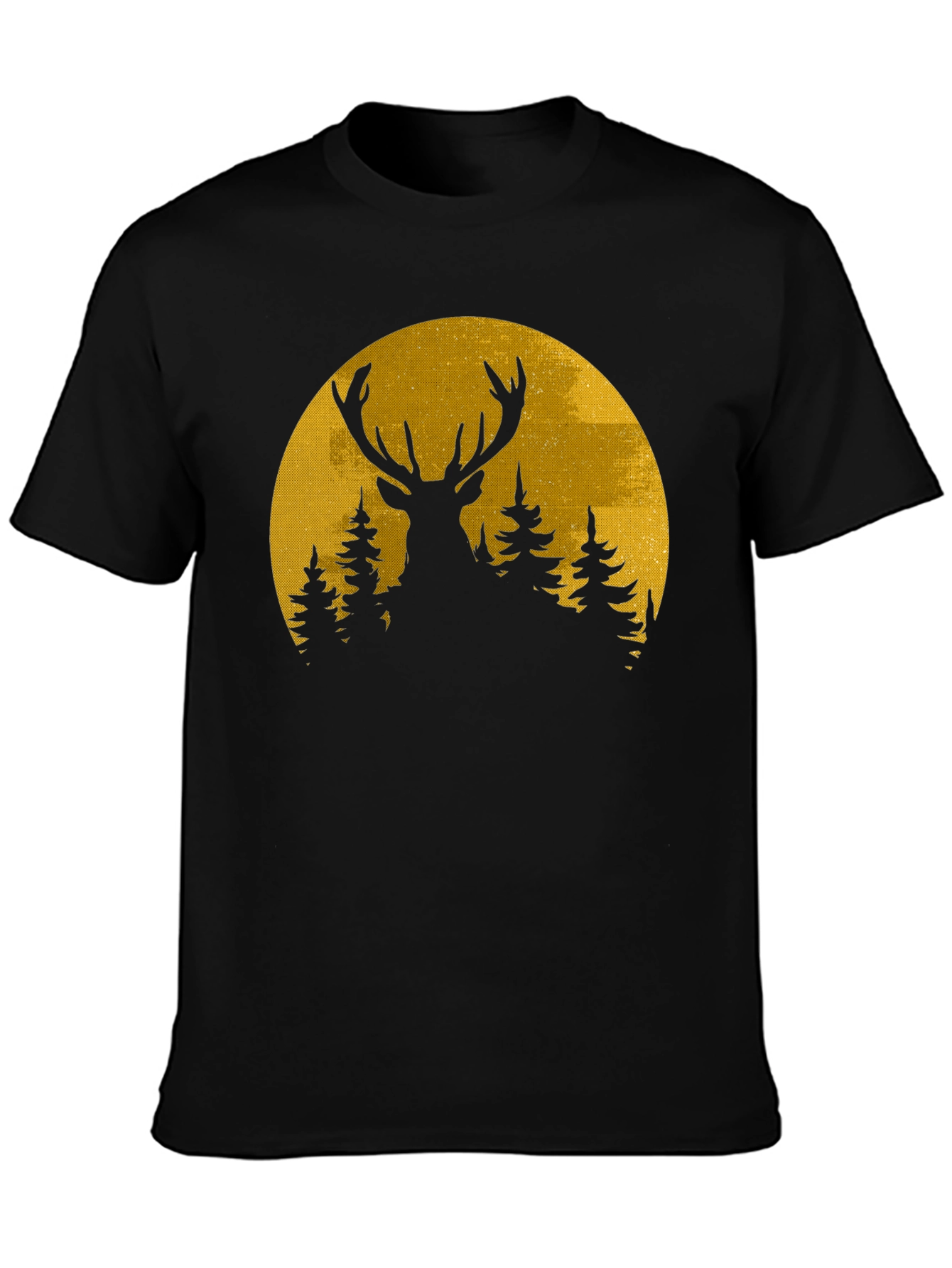 Deer Silhouette Moon Graphic Tee