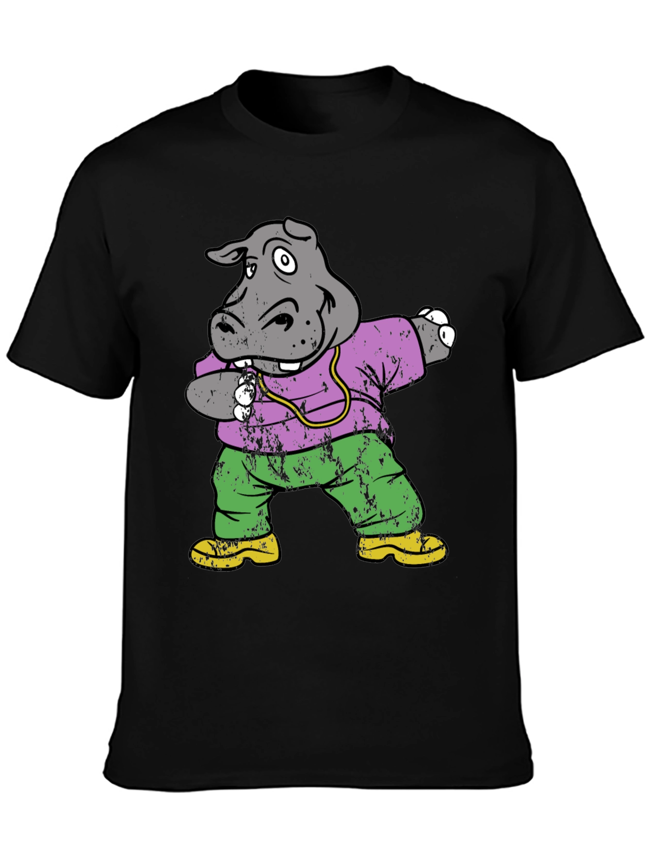 Dabbing Hippo Graphic Tee - Cool & Fun
