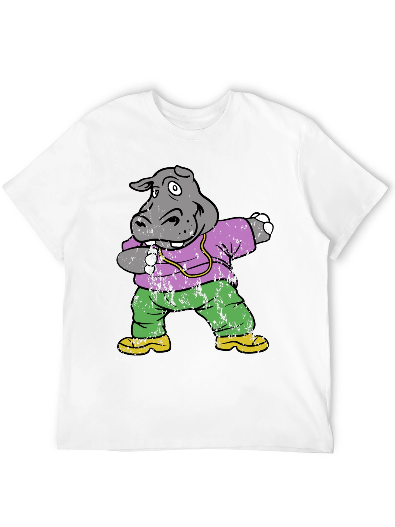 Dabbing Hippo Graphic Tee - Cool & Fun