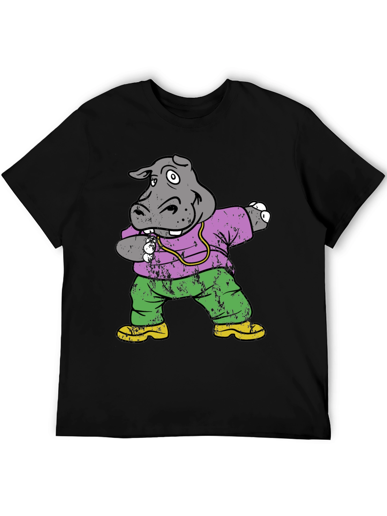 Dabbing Hippo Graphic Tee - Cool & Fun