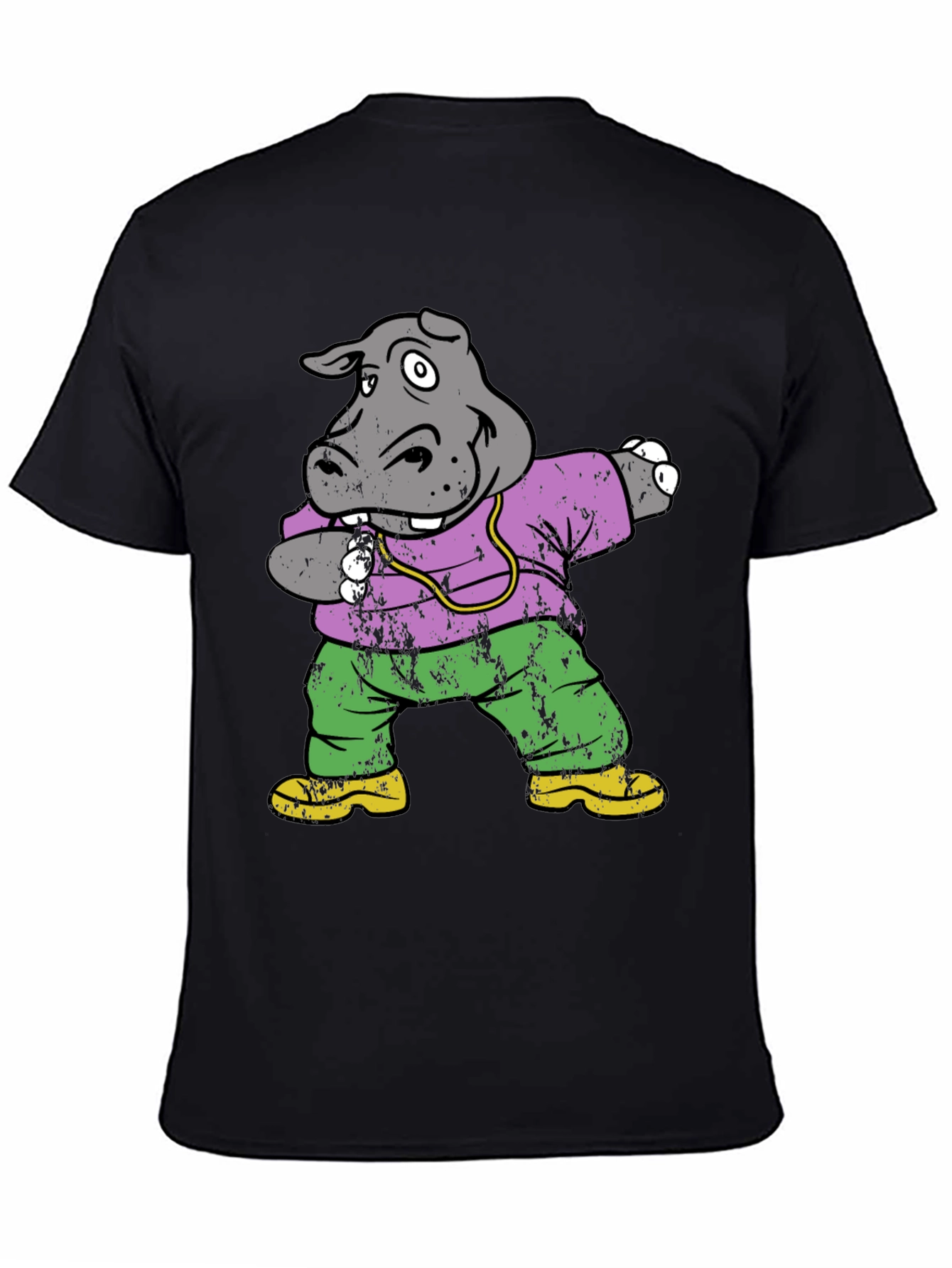 Dabbing Hippo Graphic Tee - Cool & Fun