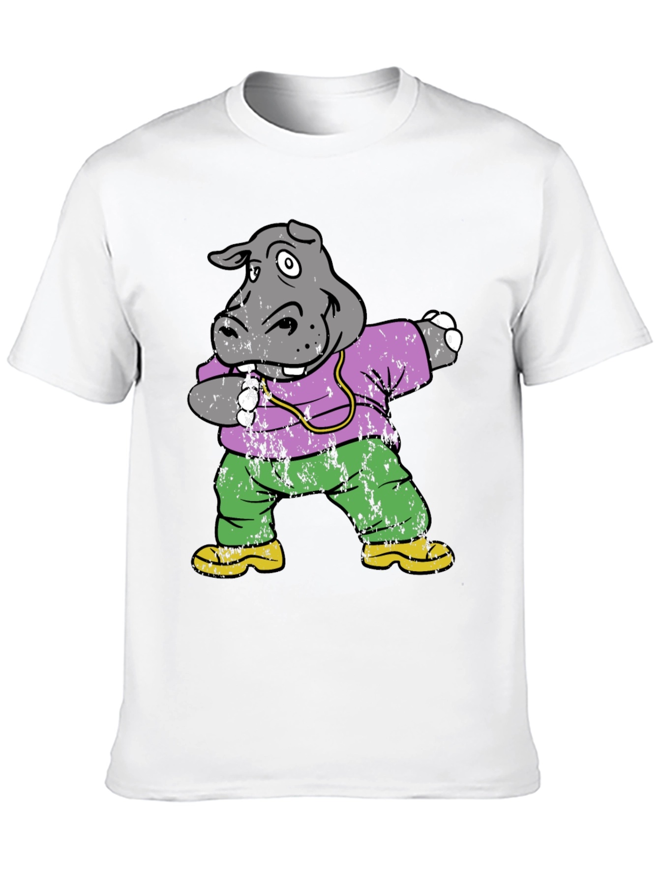 Dabbing Hippo Graphic Tee - Cool & Fun
