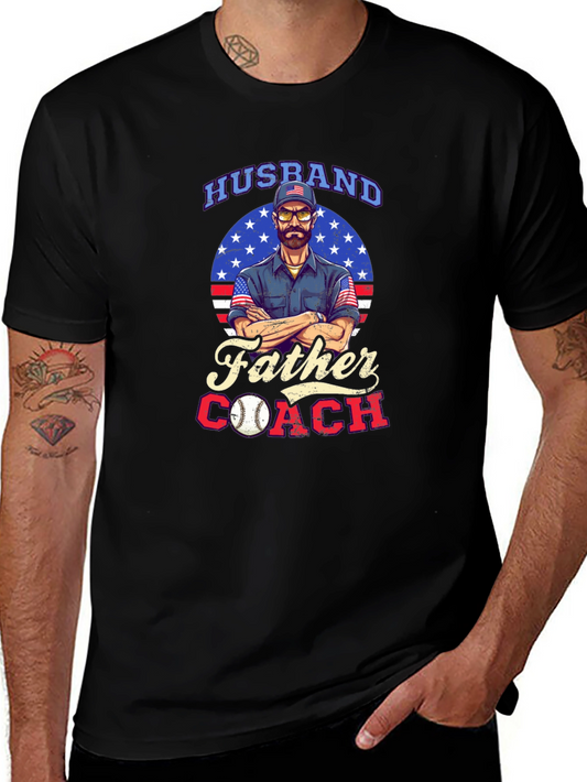 Husband Father Coach Graphic T-Shirt