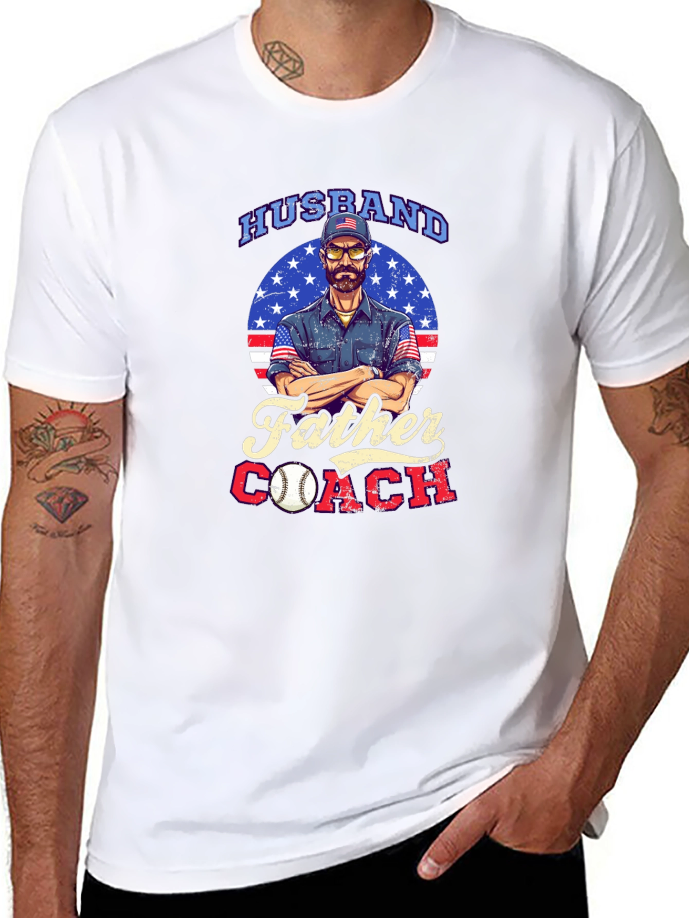 Husband Father Coach Graphic T-Shirt