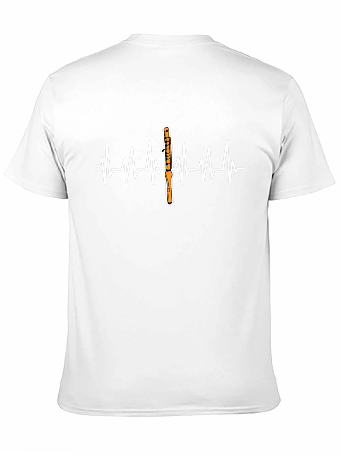 Music Lover T-Shirt - Clarinet Heartbeat Design