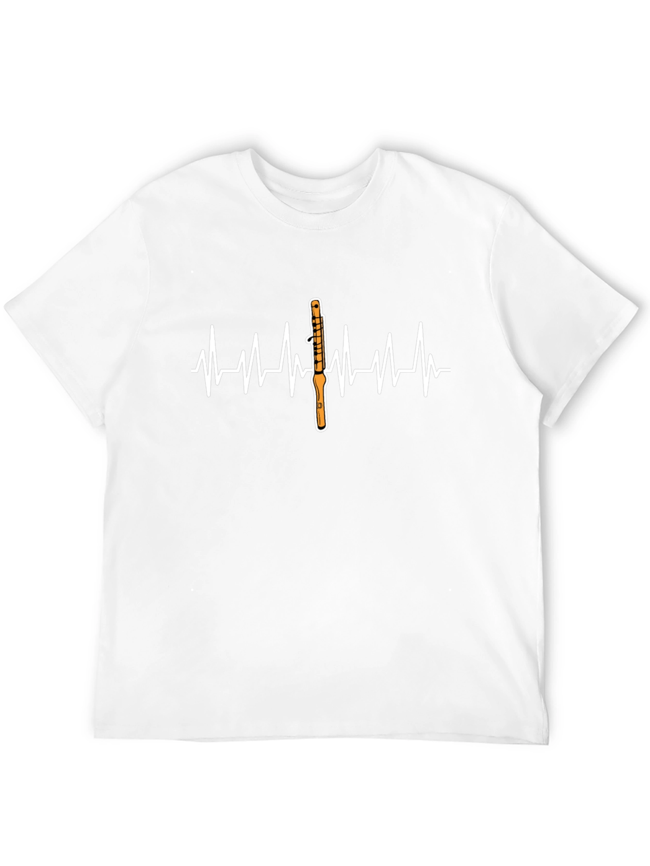 Music Lover T-Shirt - Clarinet Heartbeat Design