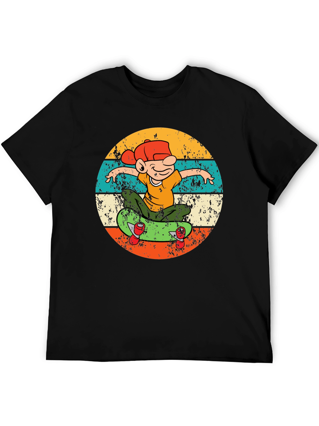Retro Skateboard Kid Graphic Tee - Cool & Casual