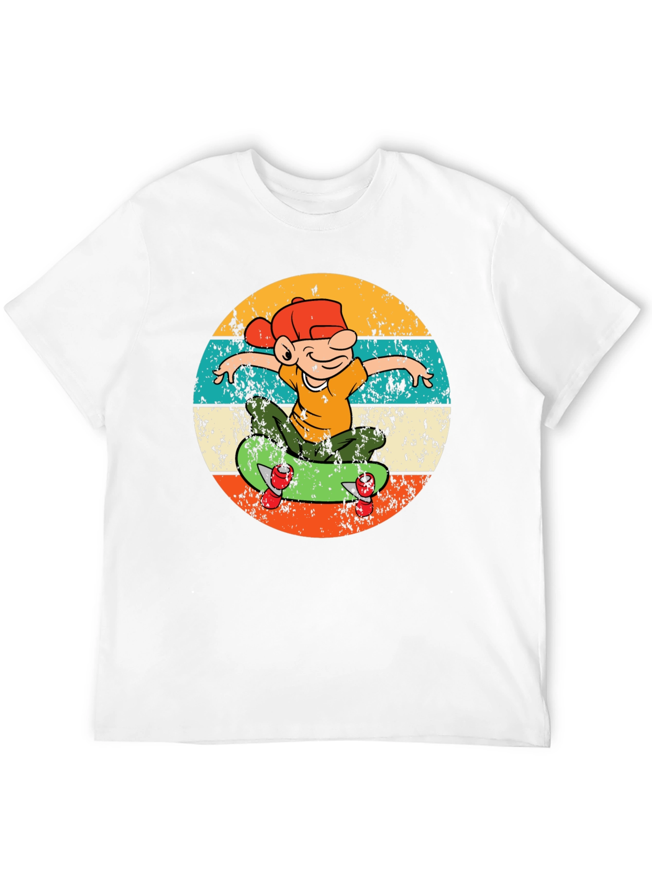 Retro Skateboard Kid Graphic Tee - Cool & Casual