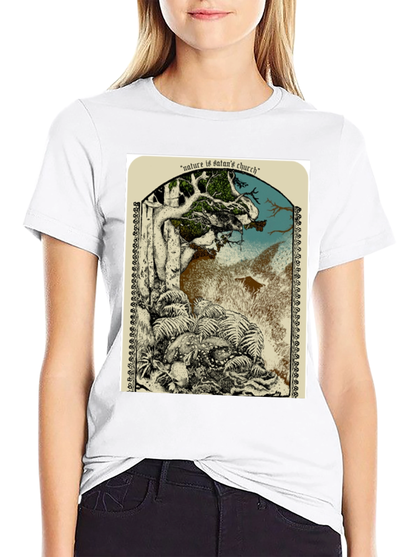Nature is Satans Church Graphic T-Shirt