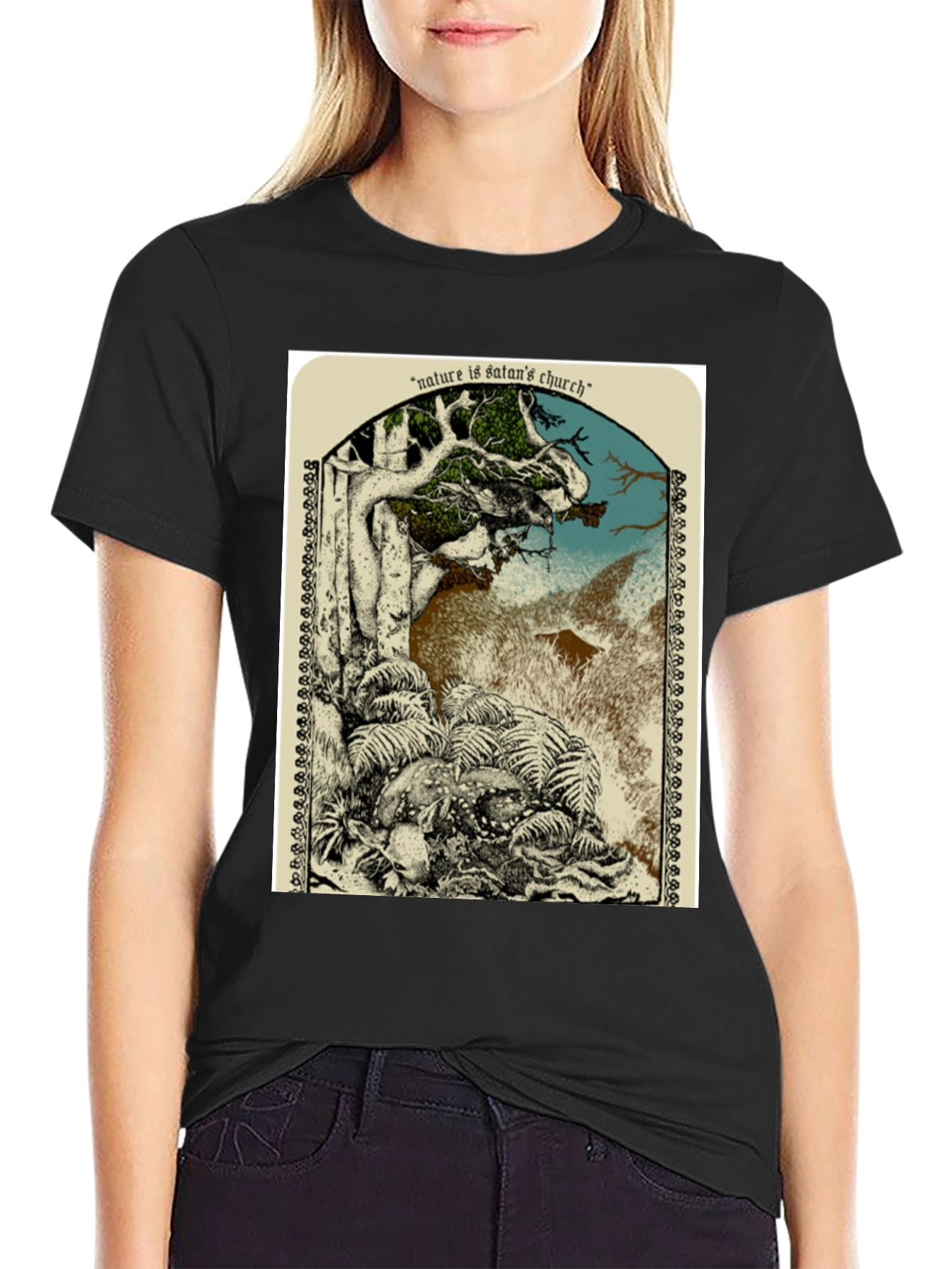 Nature is Satans Church Graphic T-Shirt