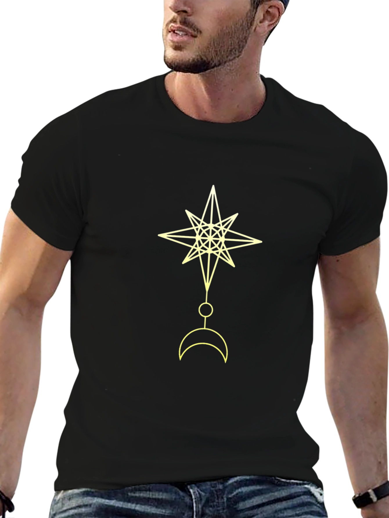 Celestial Star and Moon Graphic Tee