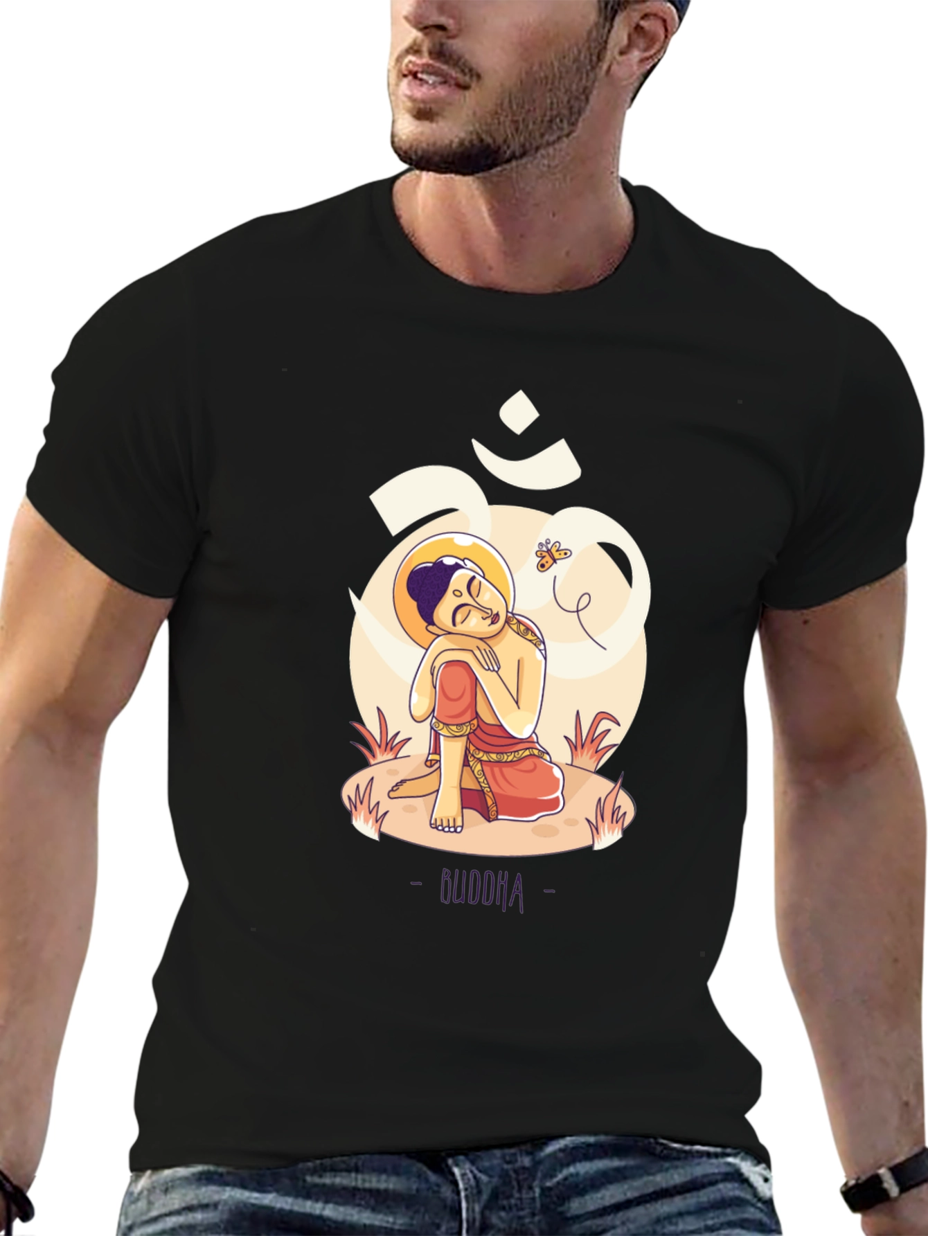 Buddha Graphic T-Shirt - Meditative Design