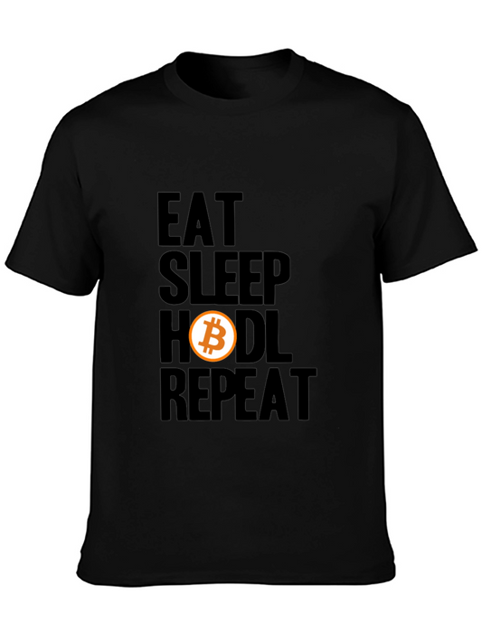 Eat Sleep Hodl Repeat Bitcoin Crypto T-Shirt