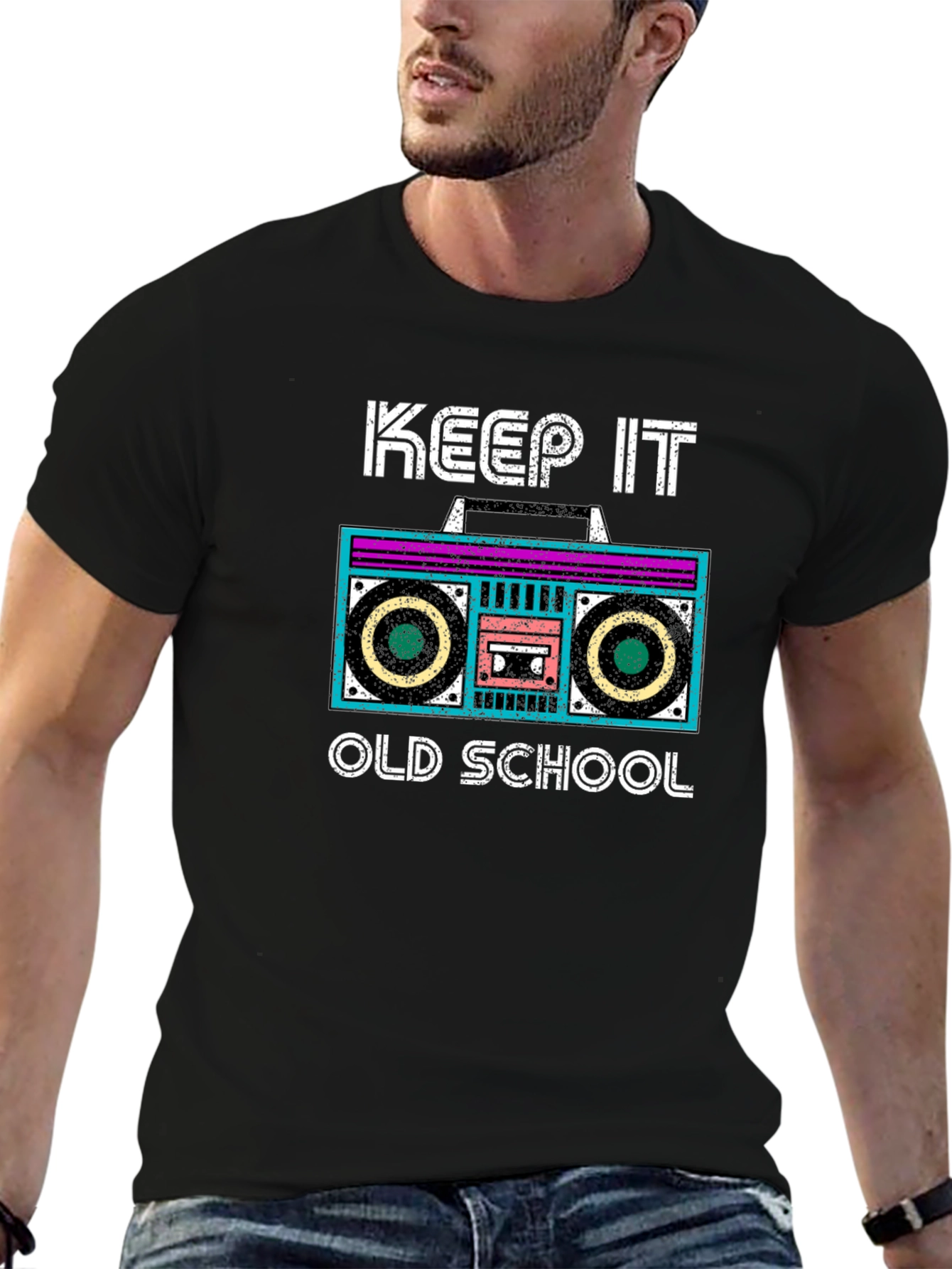 Keep It Old School Boombox Graphic Tee