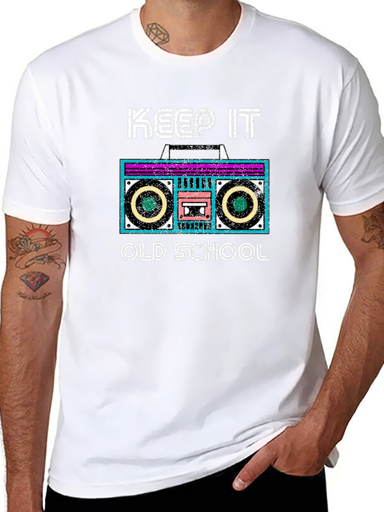 Keep It Old School Boombox Graphic Tee