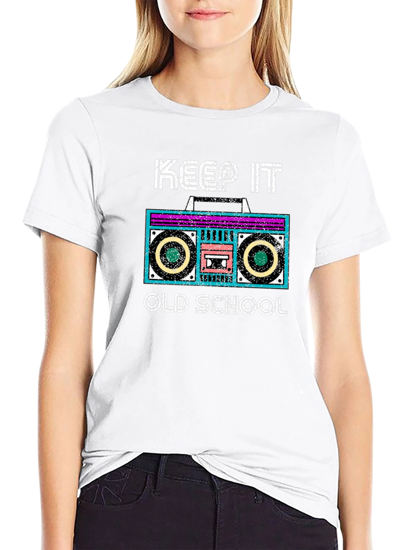 Keep It Old School Boombox Graphic Tee