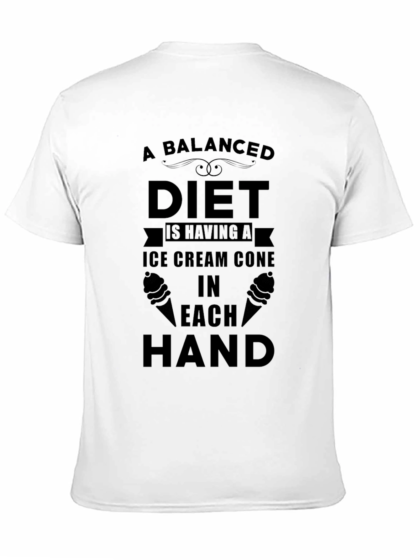 Funny Balanced Diet Ice Cream T-Shirt