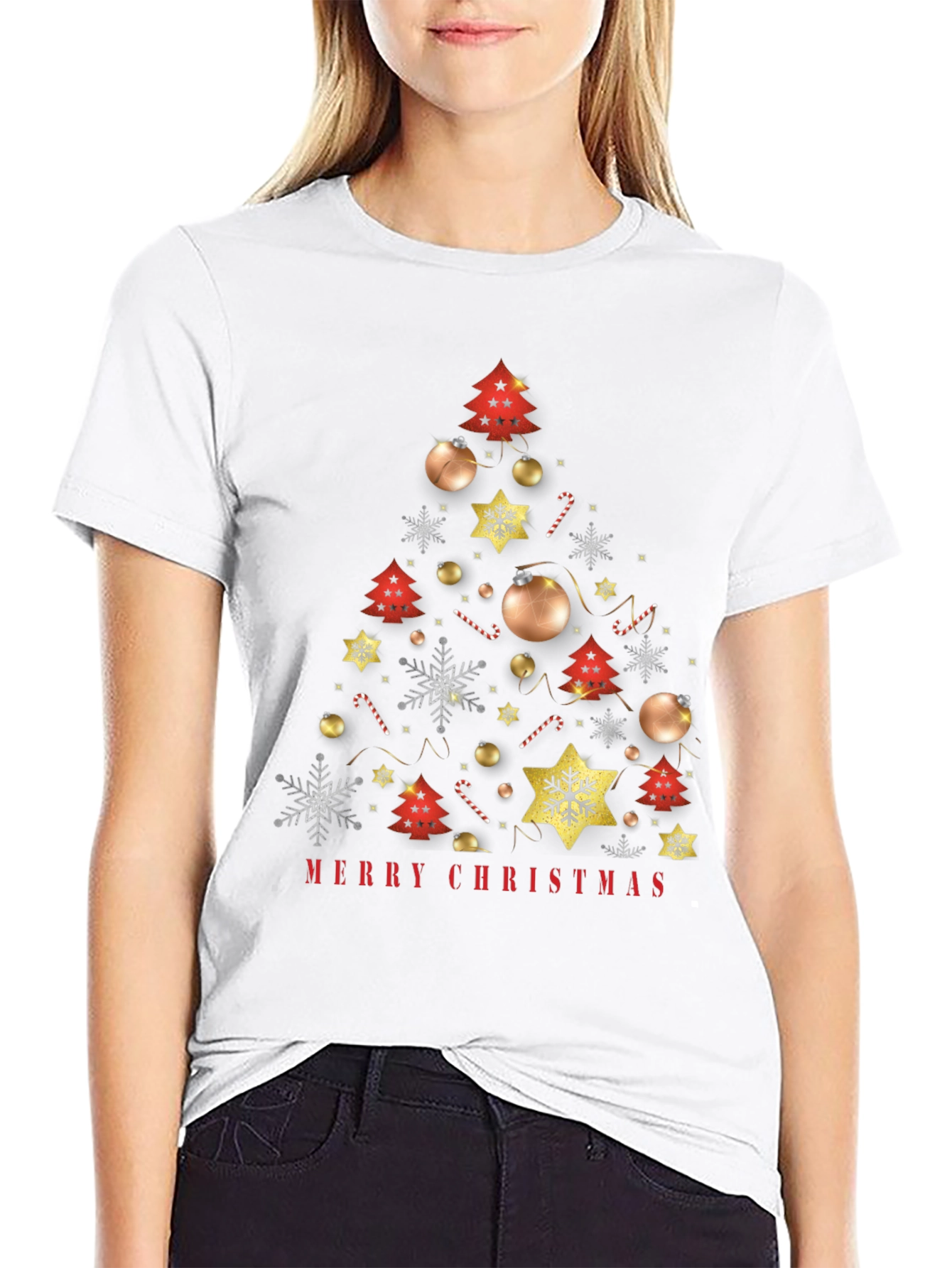 Merry Christmas Tree Graphic Tee