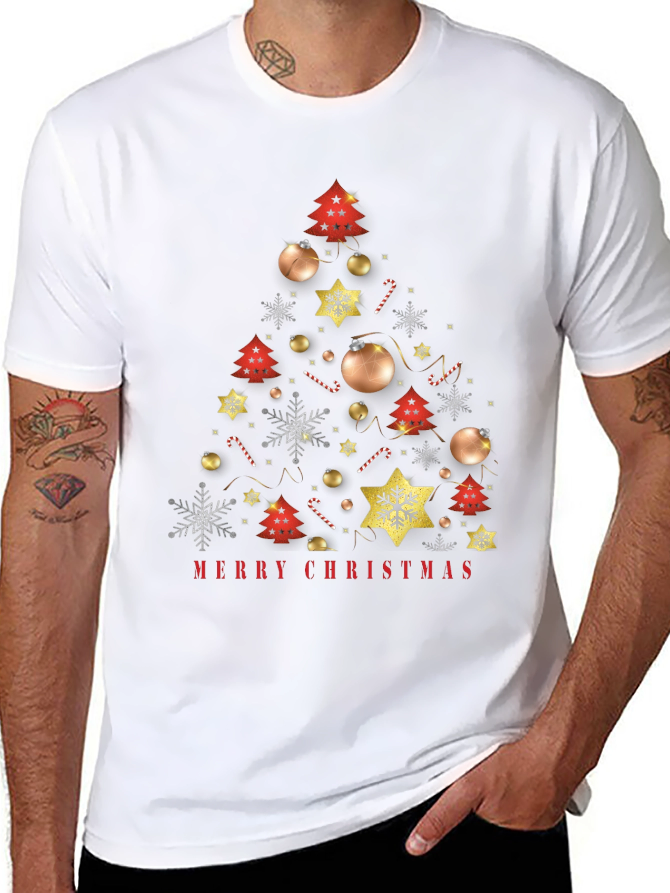 Merry Christmas Tree Graphic Tee