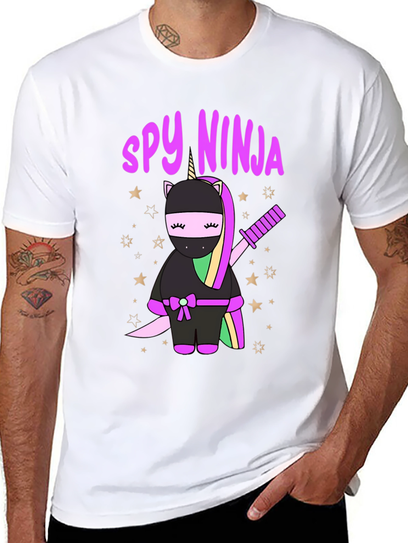 Spy Ninja Unicorn Graphic T-Shirt