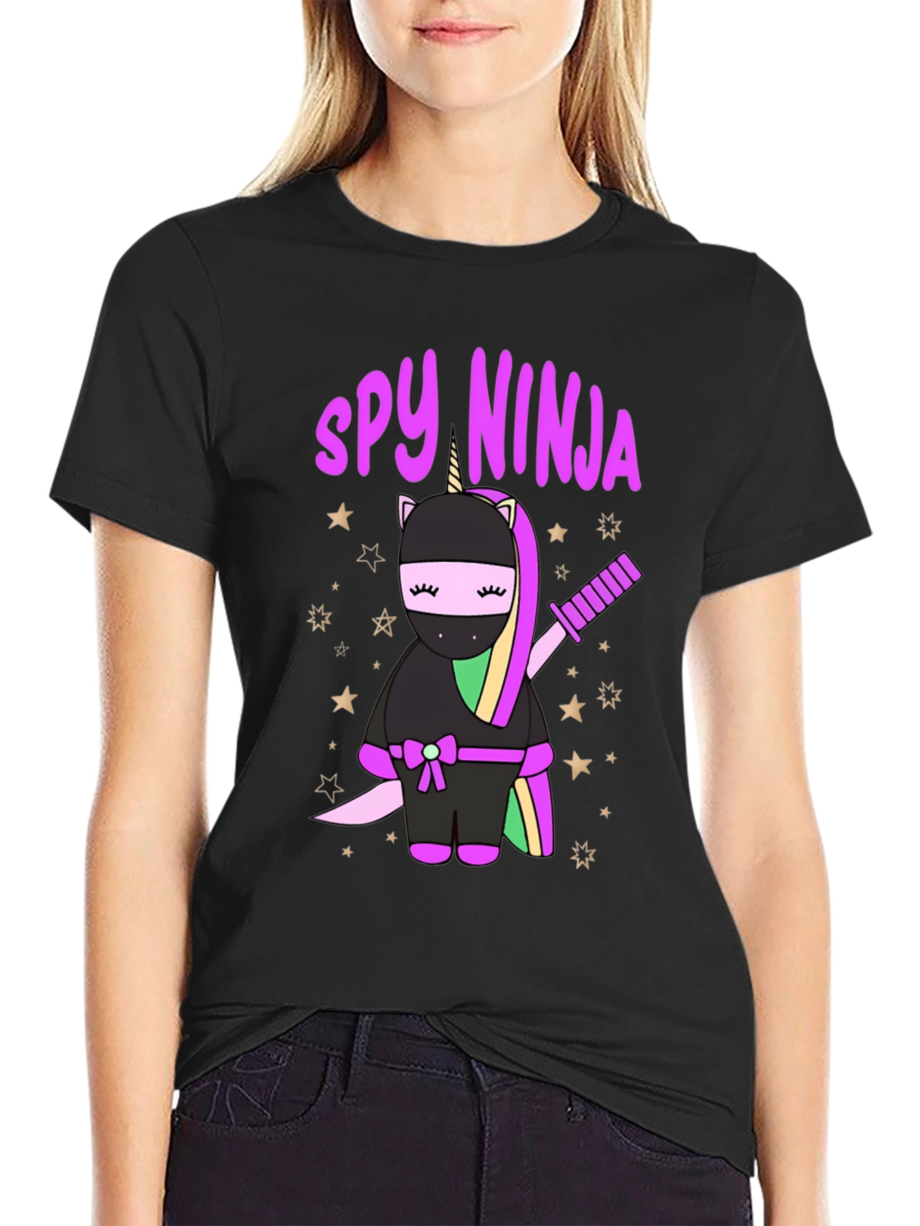 Spy Ninja Unicorn Graphic T-Shirt
