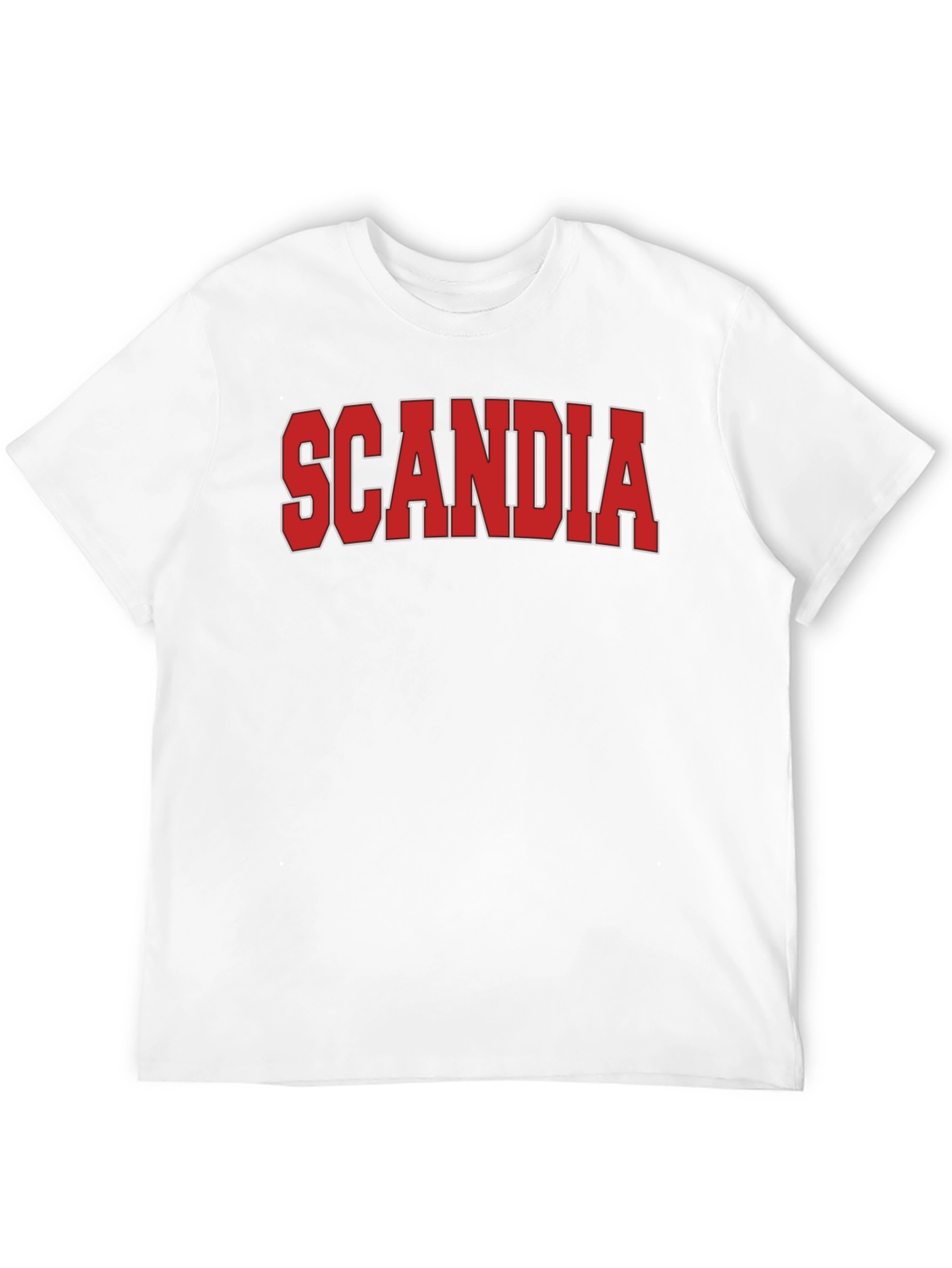 Scandia Graphic Tee - Bold Red Print on Black