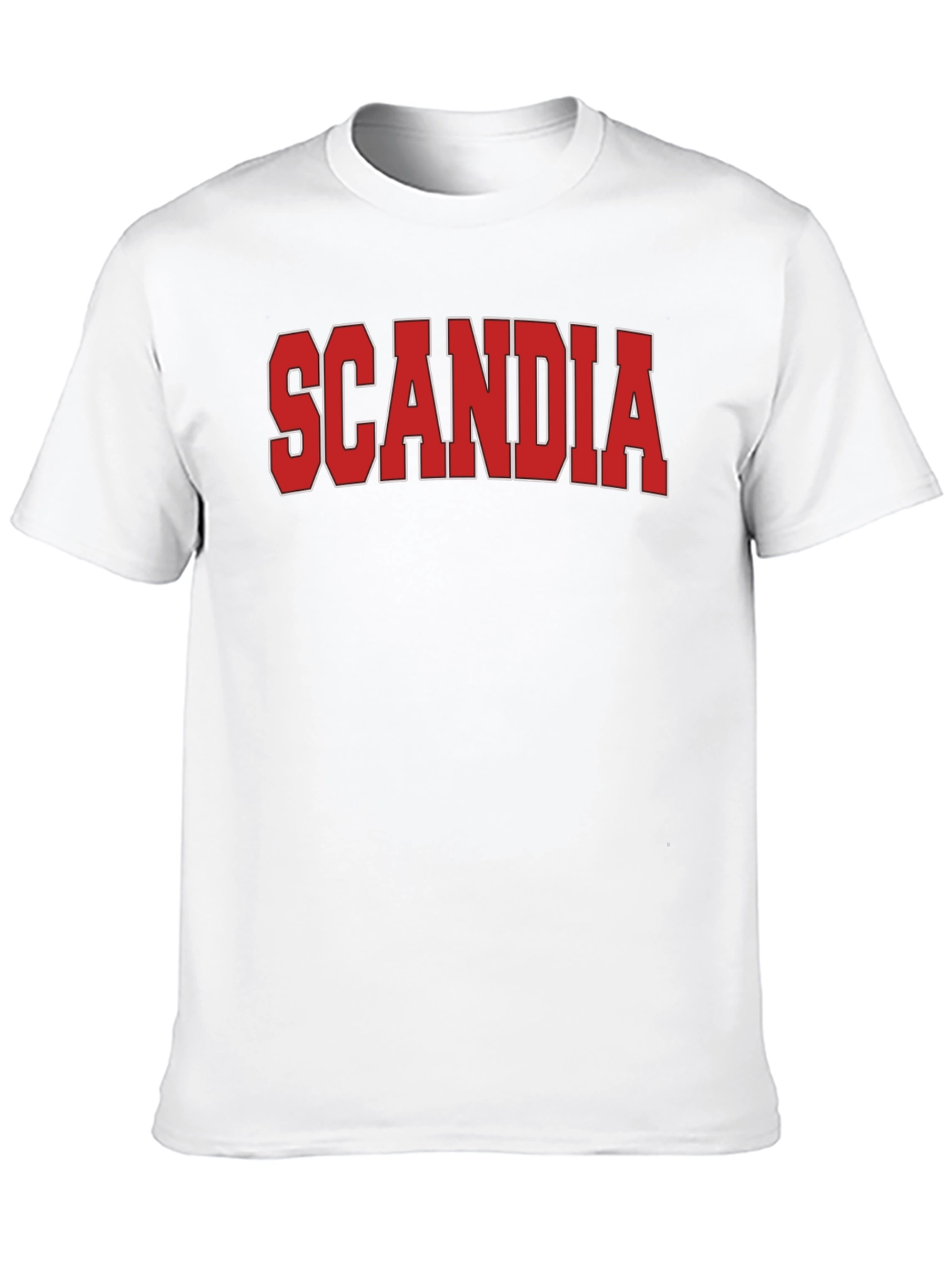 Scandia Graphic Tee - Bold Red Print on Black