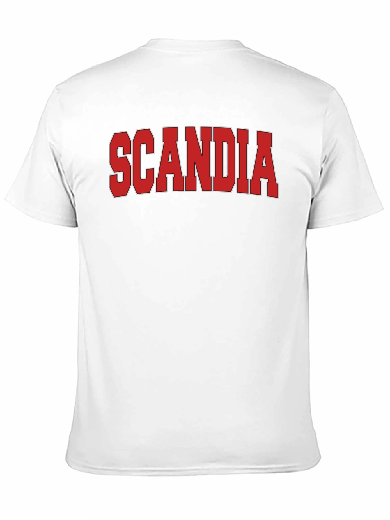 Scandia Graphic Tee - Bold Red Print on Black