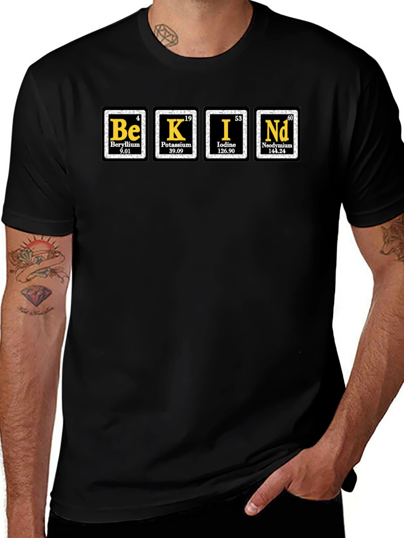 Be Kind Periodic Table Black T-Shirt