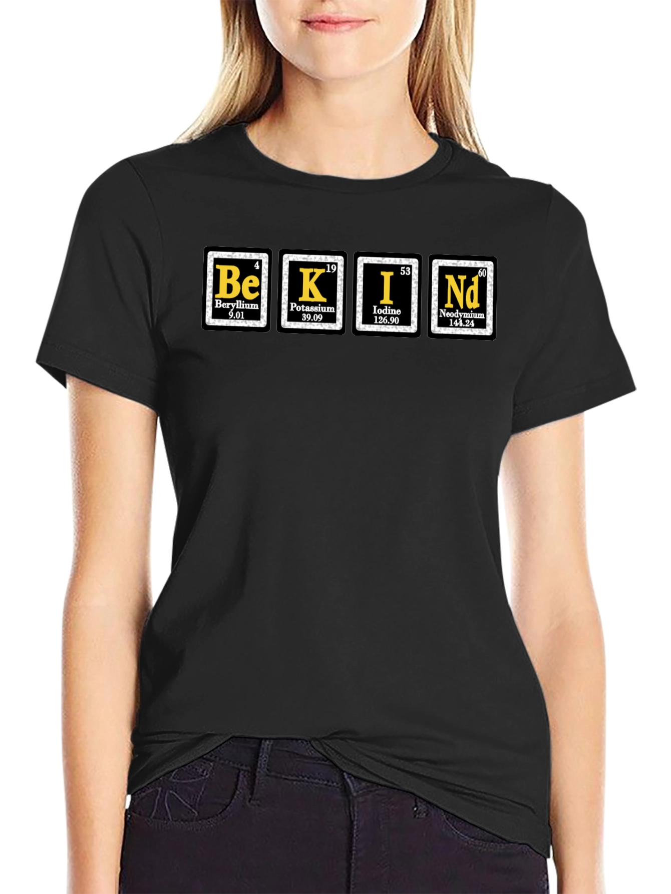 Be Kind Periodic Table Black T-Shirt