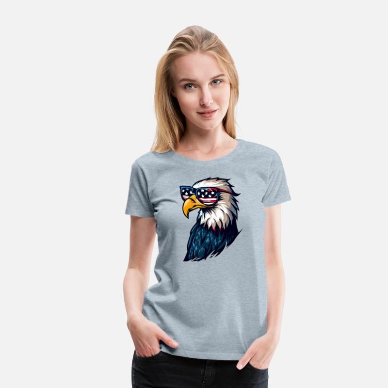 Bald Eagle Wearing USA Sunglasses