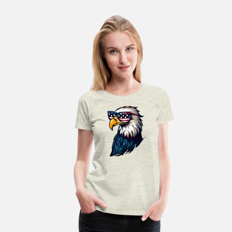 Bald Eagle Wearing USA Sunglasses
