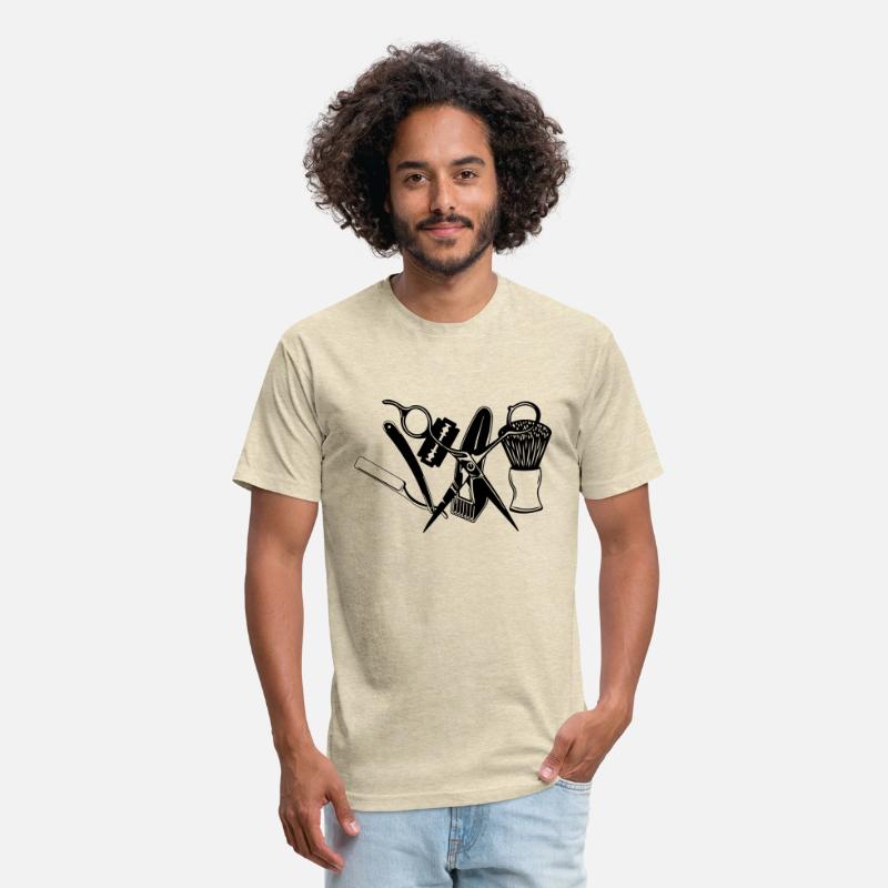 Barber attributes scissors razor, shaver, shaving