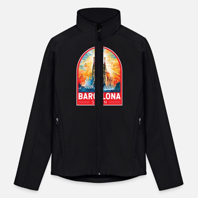 Barcelona Spain Travel Art Emblem