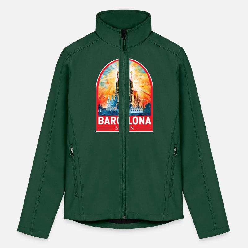 Barcelona Spain Travel Art Emblem