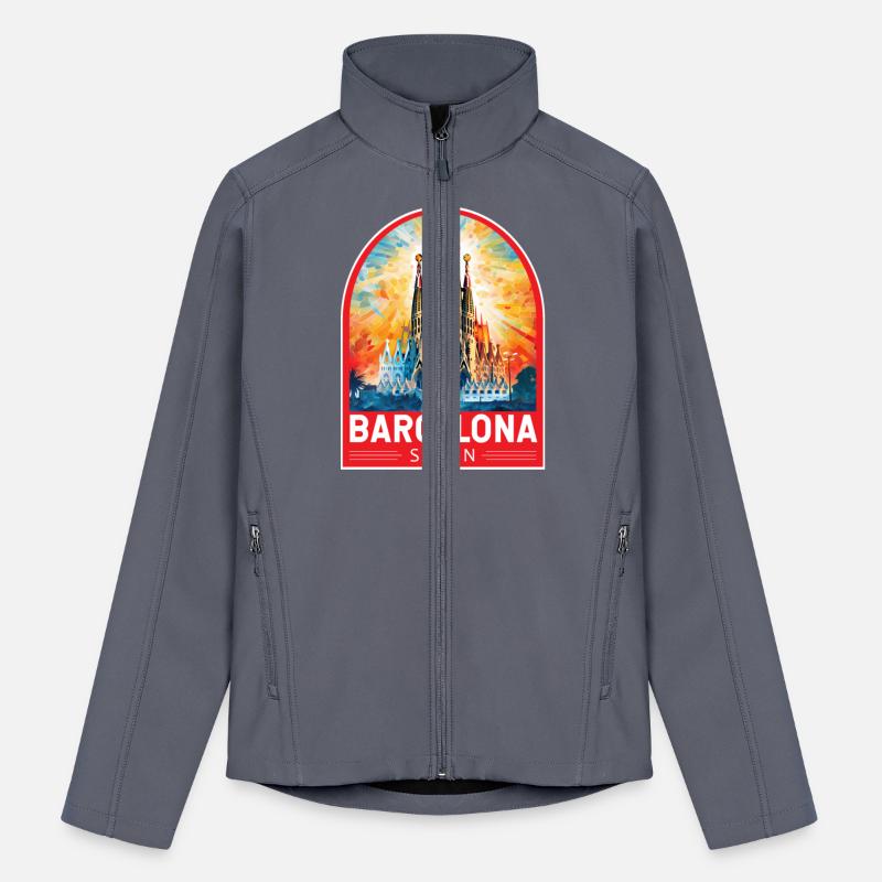 Barcelona Spain Travel Art Emblem