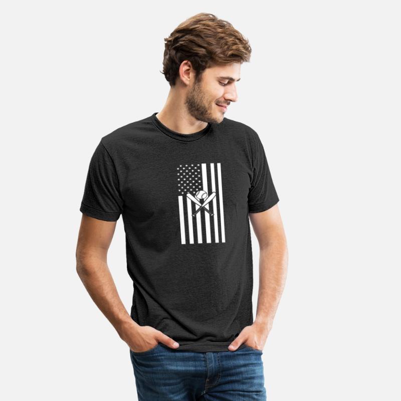 Baseball American Flag Crossed Bats Cool Sports Lo