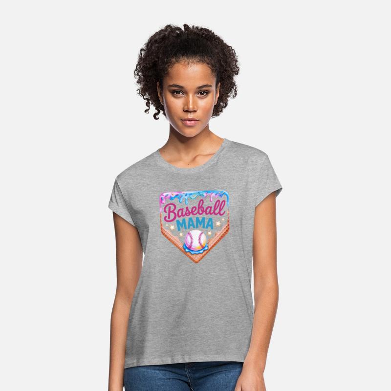 Baseball Mama Ice Cream Cone Sports Mom Summer