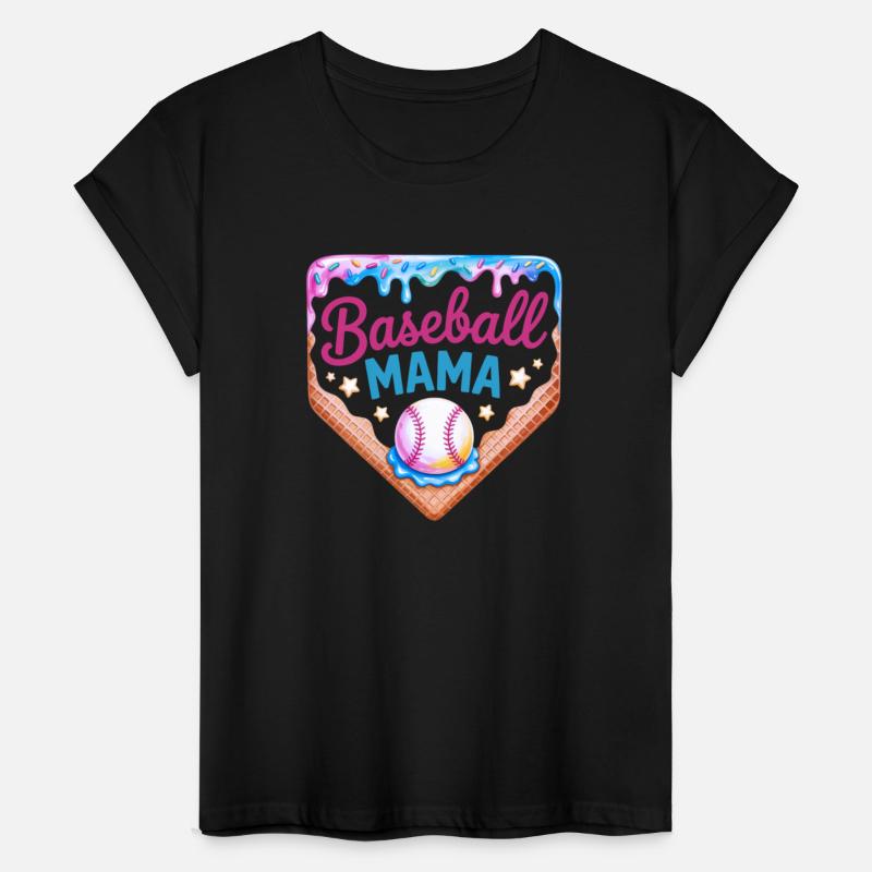 Baseball Mama Ice Cream Cone Sports Mom Summer