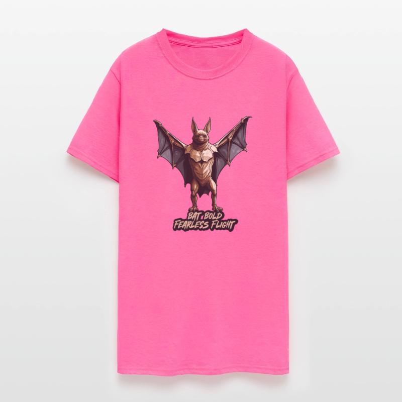 Bat Bold Fearless Flight T shirt Design