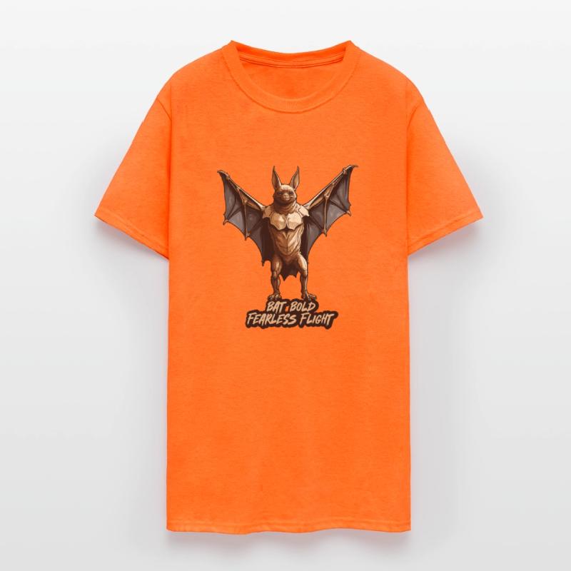 Bat Bold Fearless Flight T shirt Design