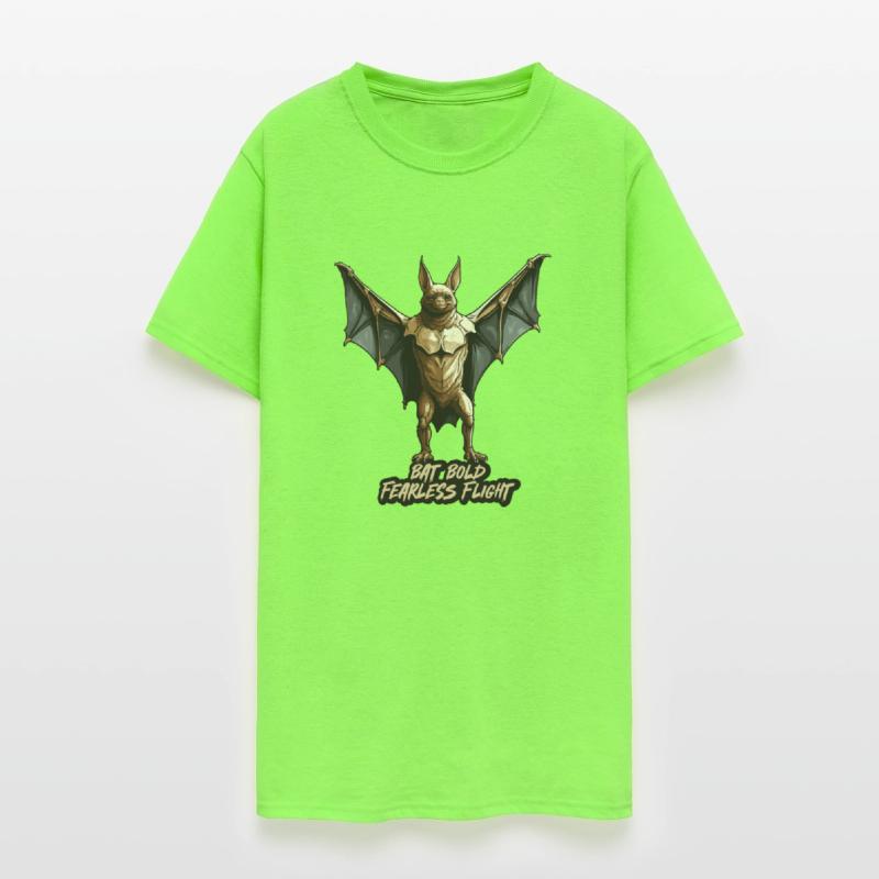 Bat Bold Fearless Flight T shirt Design