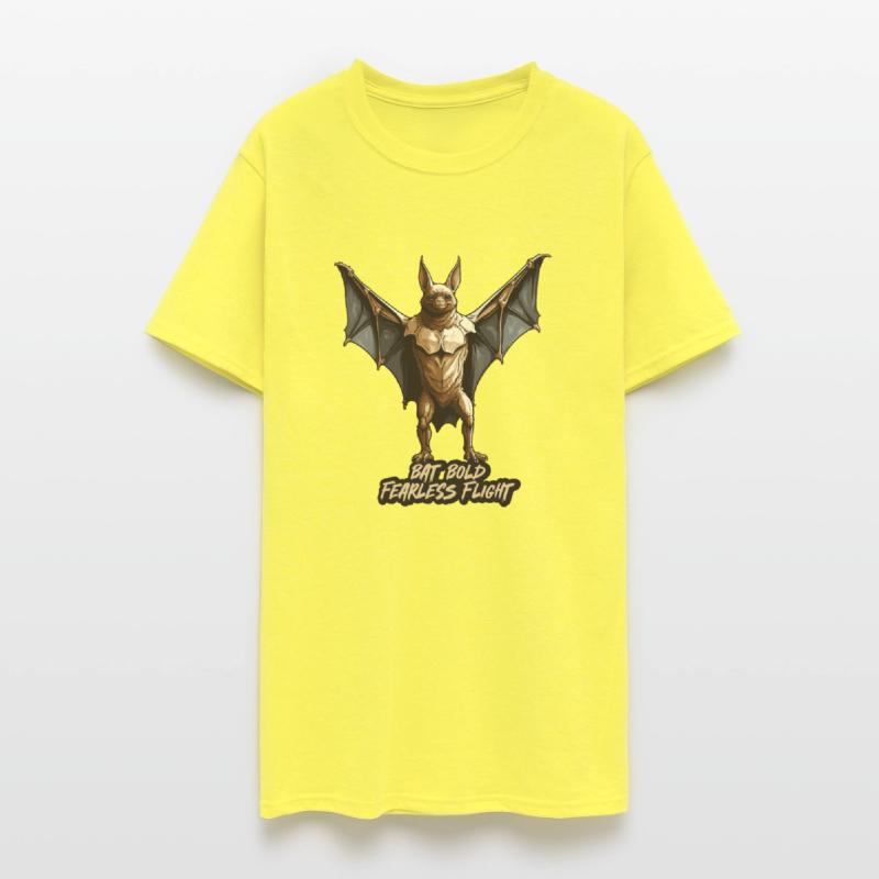 Bat Bold Fearless Flight T shirt Design