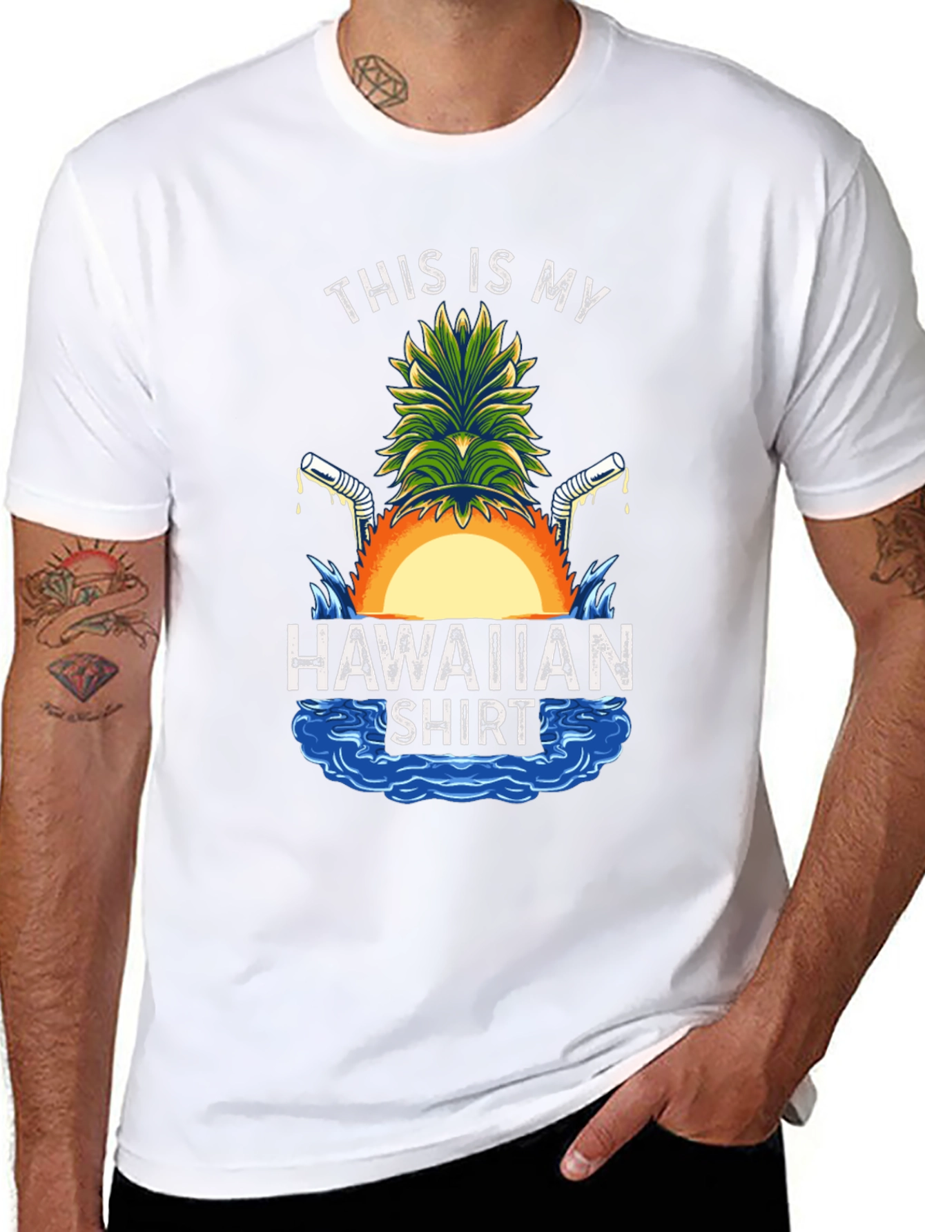 Funny Hawaiian Shirt Graphic Tee
