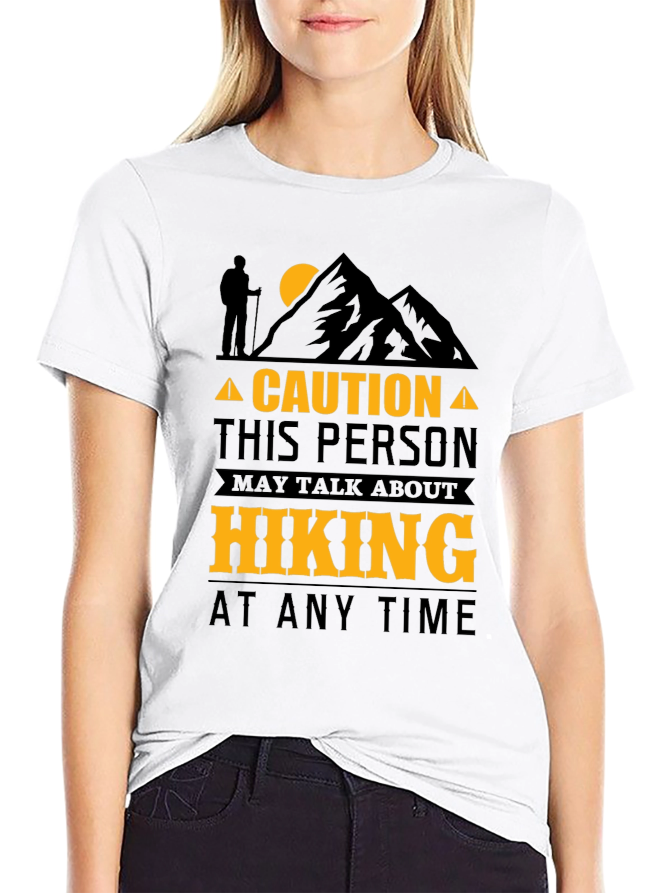 Hiking Enthusiast T-Shirt - Caution: May Talk About Hiking